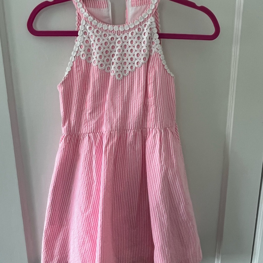 Lilly Pulitzer Pink and White Kids Dress